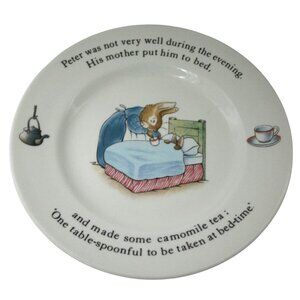 Beatrix Potter Peter Rabbit Wedgwood Etruria Ceramic Plate/Saucer Easter Bunny